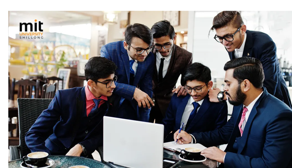 Students networking in MIT Shillong’s finance club event